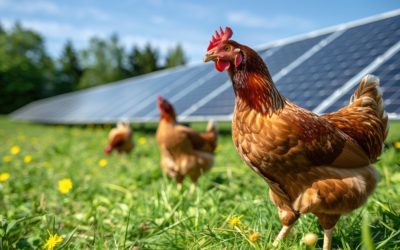 Agrivoltaïsme volaille : bien-être animal et énergie verte